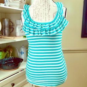 Ruffle neck tank
